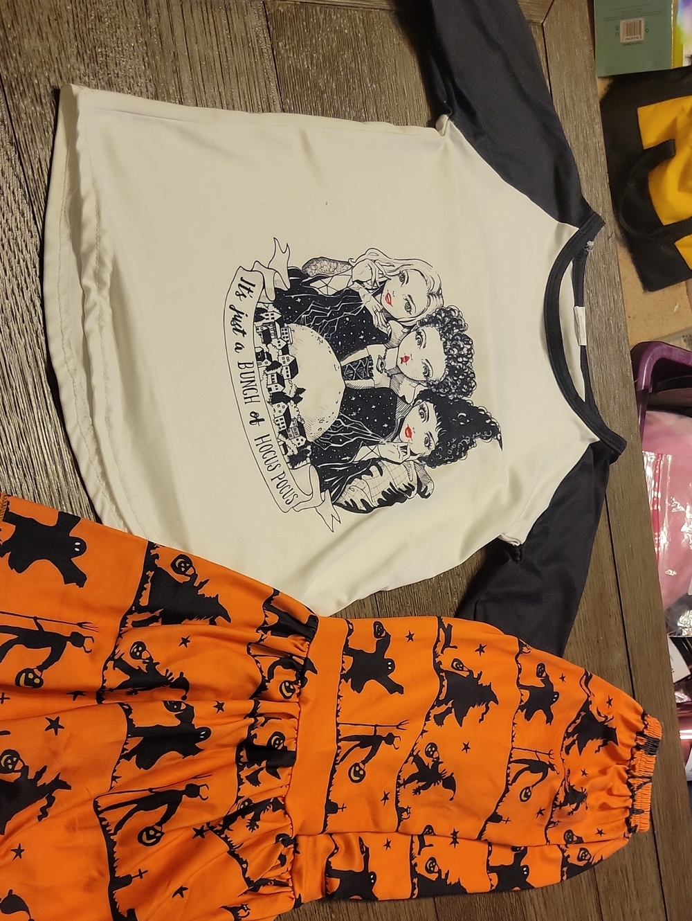 Kids Halloween Hocus Pocus Set - White & Orange